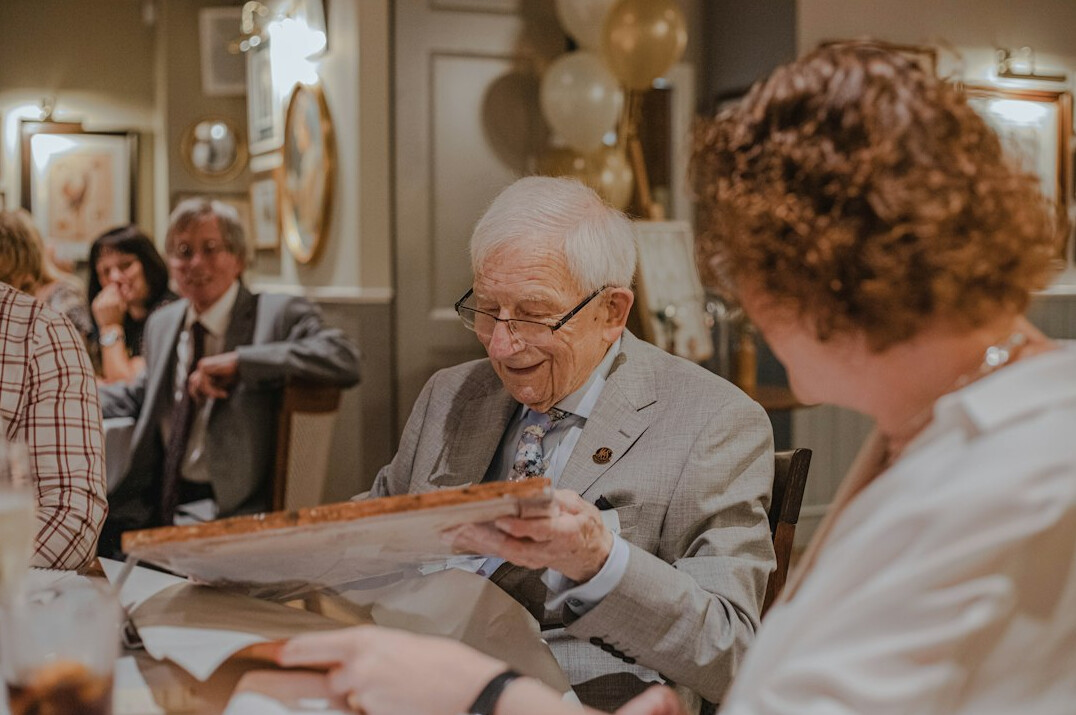 seniors socializing at event